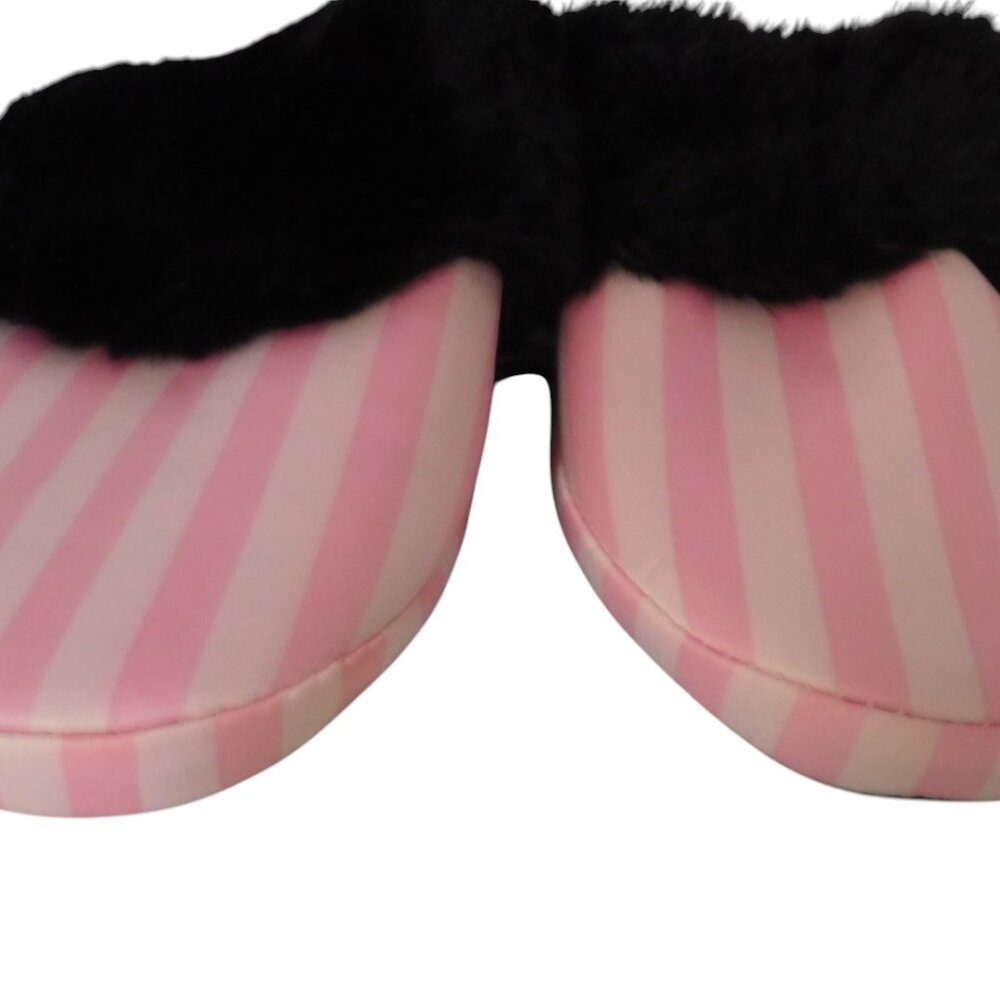 NEW Victorias Secret Satin Scuff‎ Slippers Striped 11163735 Size M 7 - 8 - Picture 4 of 7